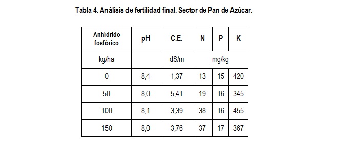 Efectos de la fertilizaci&oacute;n con distintas dosis de f&oacute;sforo en la producci&oacute;n de apios